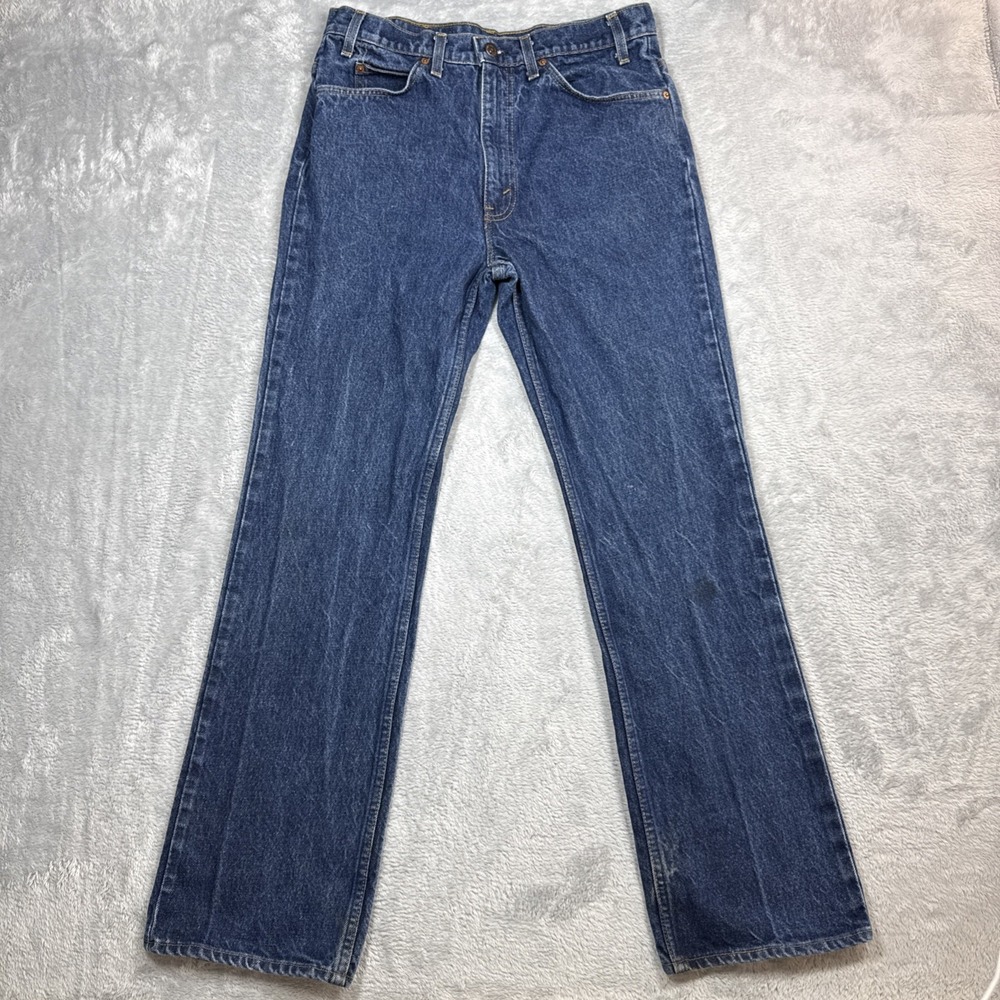 Vintage Levi's 517 Jeans Men 34X32 (Fits 32X31) Blue 20517-0217 Orange Tab